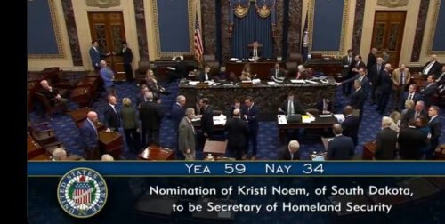 After Trump Illegally Fires 12 IGs, 6 Senate Democrats Vote To Confirm Kristi Noem