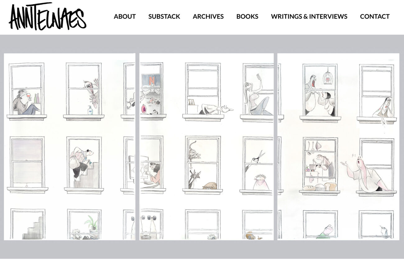 Pictured is a screenshot of the official Ann Telnaes website
