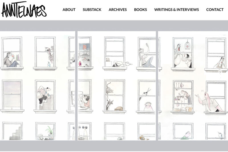 Pictured is a screenshot of the official Ann Telnaes website